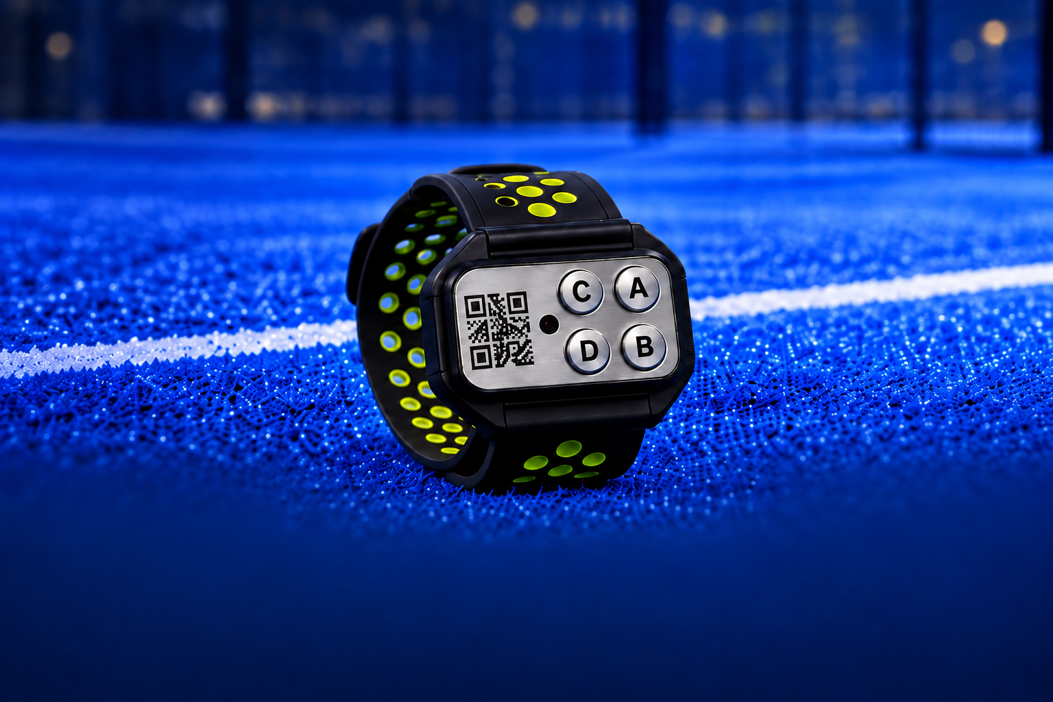Padel·Point con QR y botones C y A arriba, D y B abajo